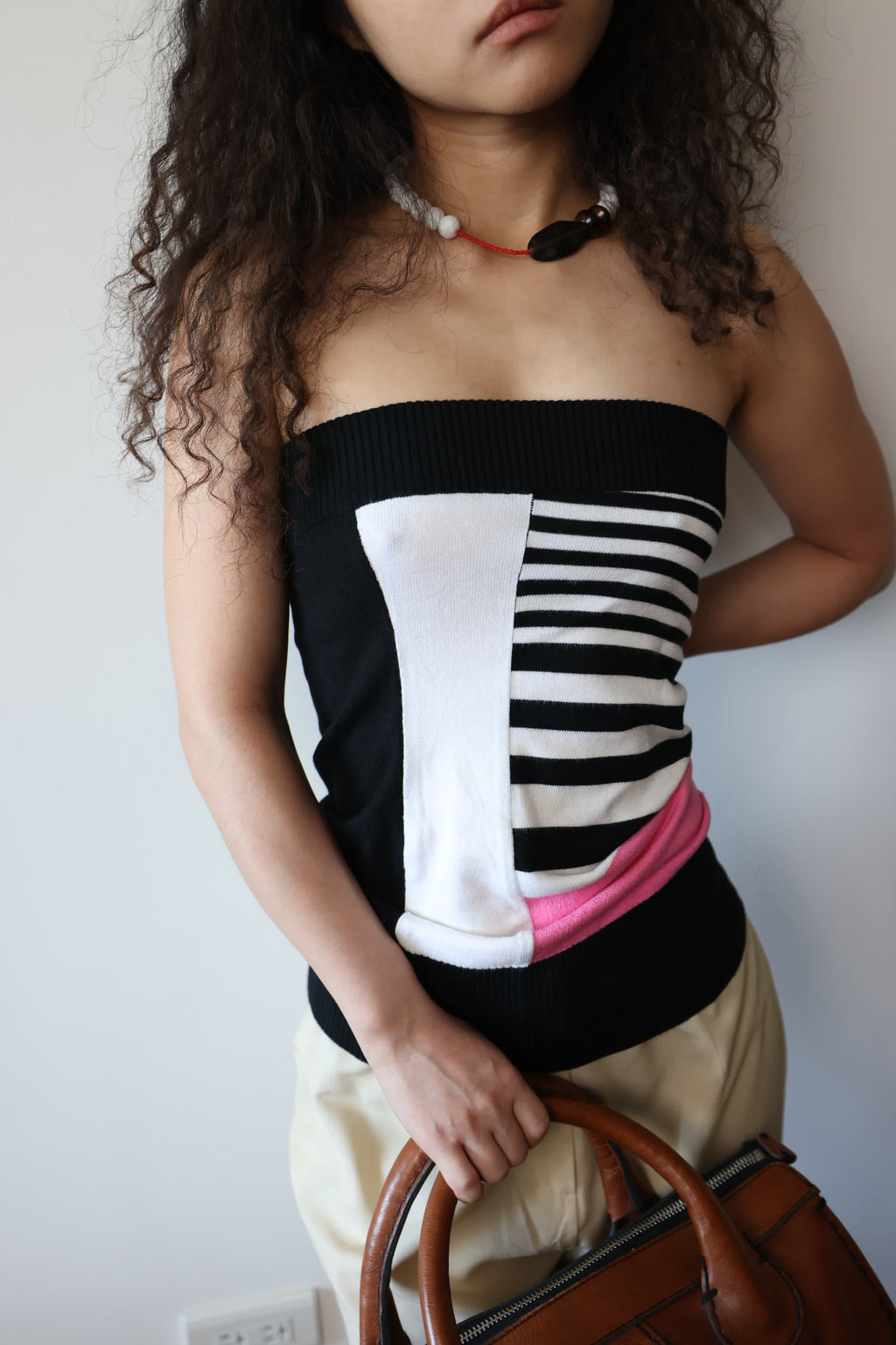 Annarita N Striped Off-the-Shoulder Top