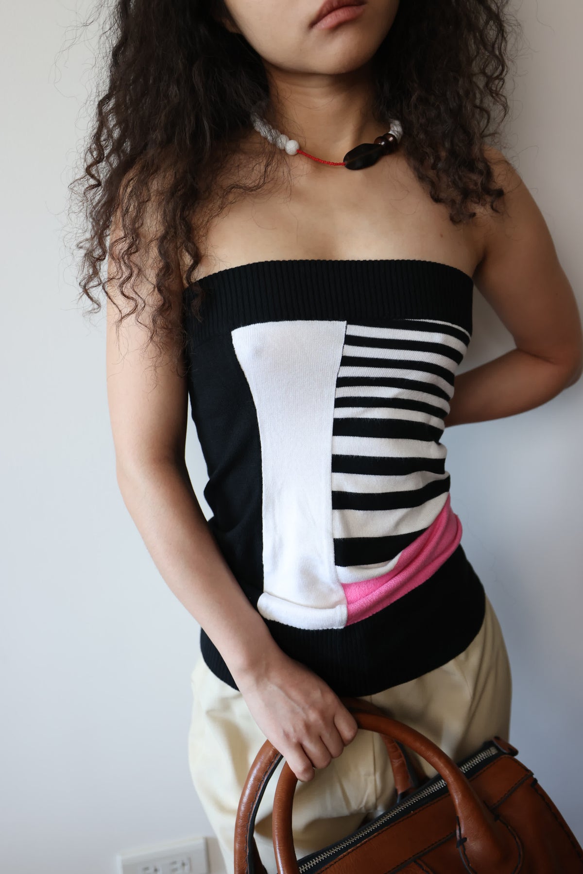 Annarita N Striped Off-the-Shoulder Top