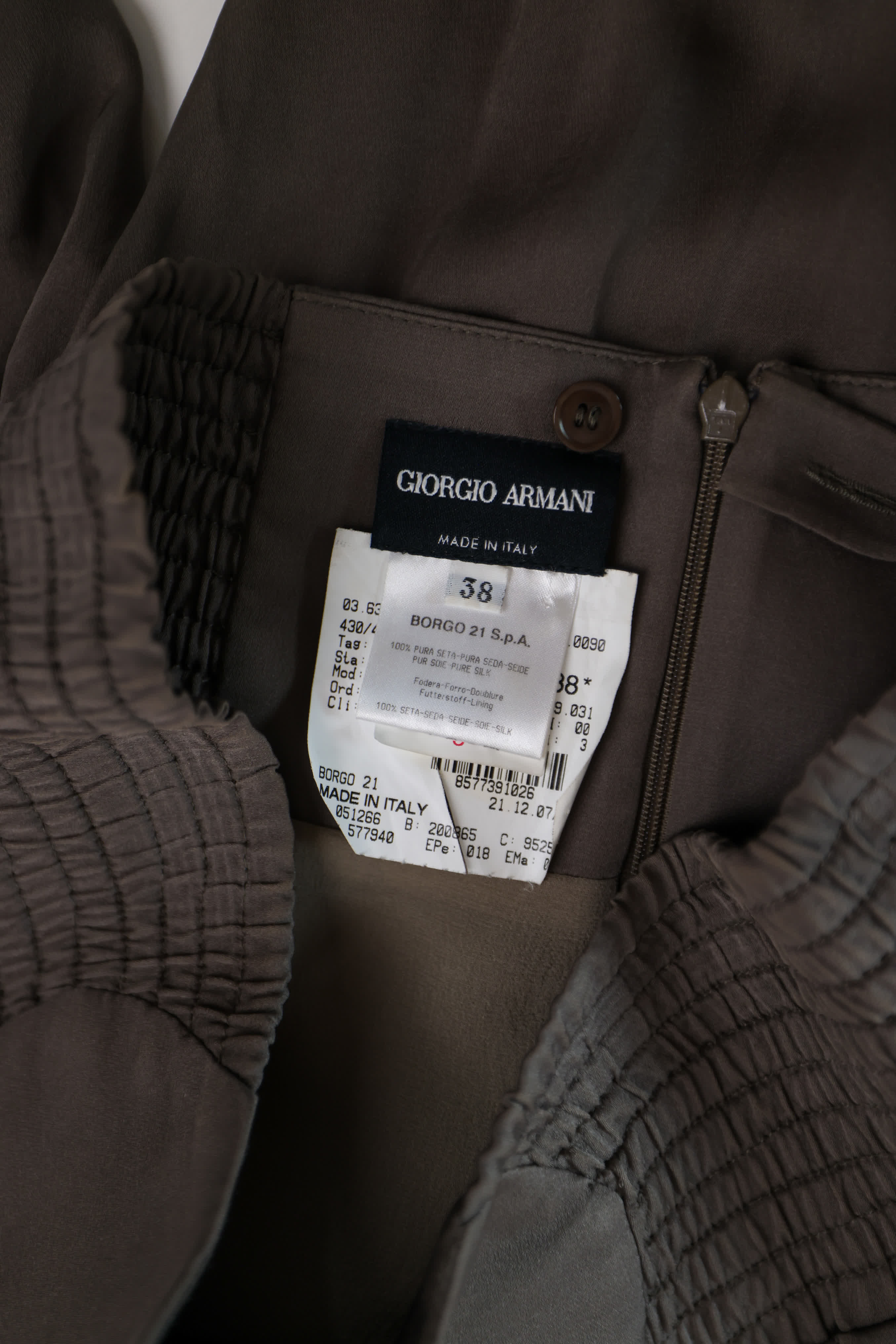 Giorgio Armani Silk Tube Pants