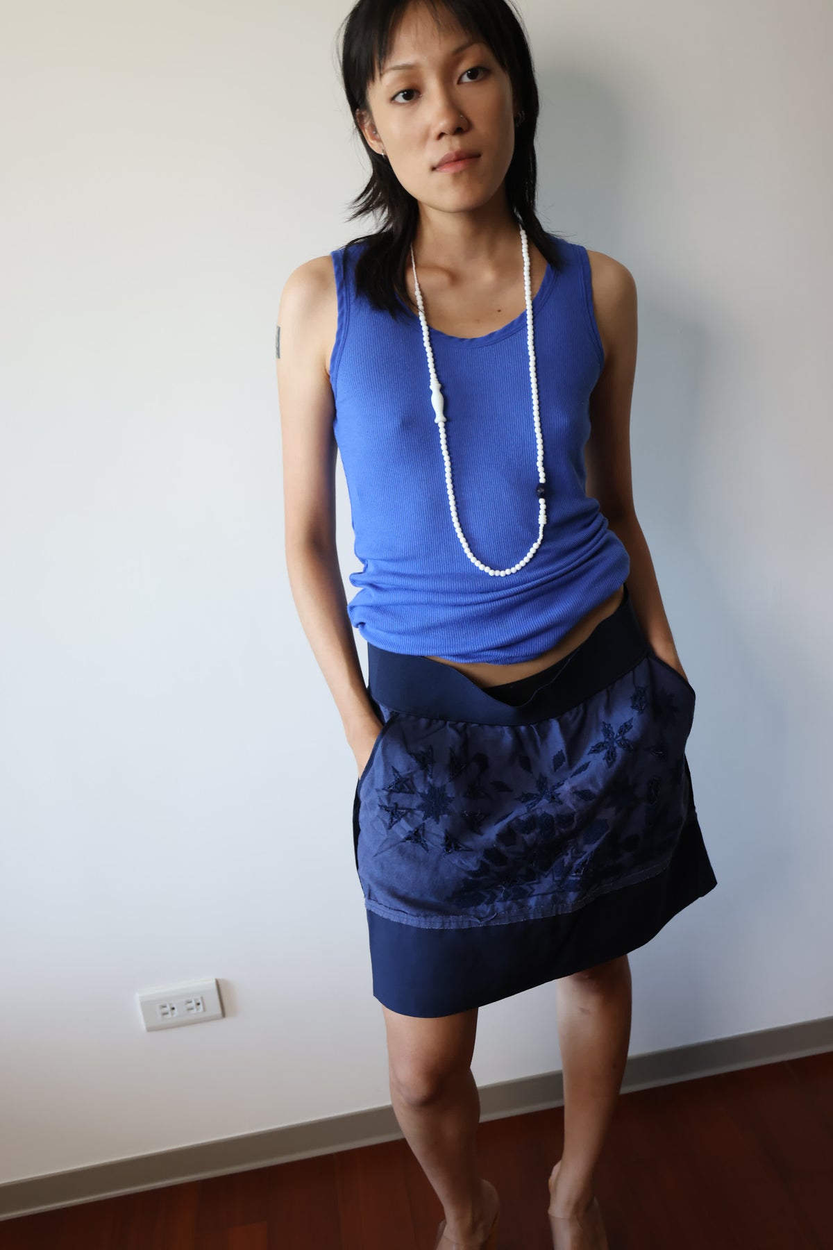 Vivienne Tam Blue Short Skirt