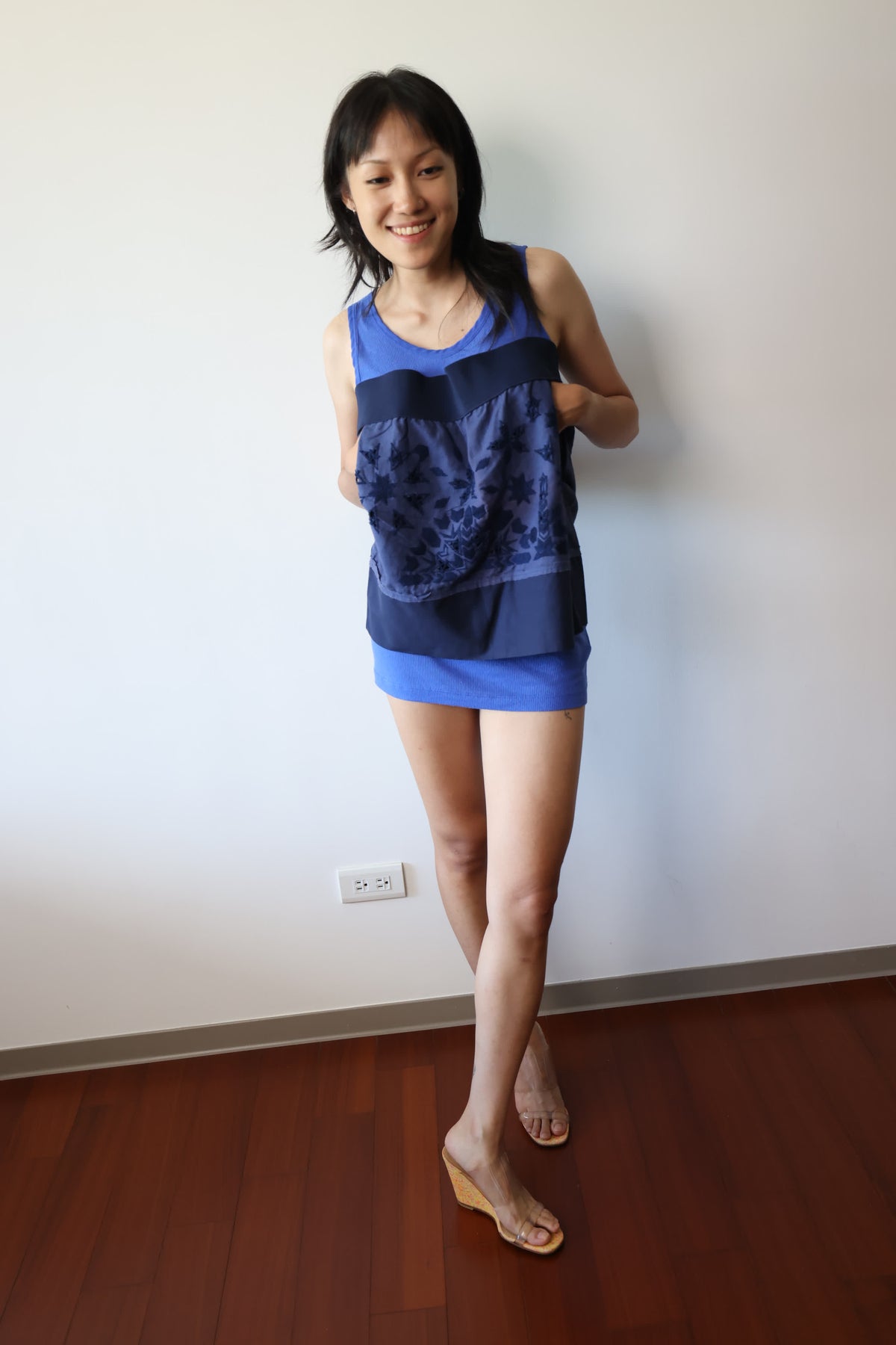 Vivienne Tam Blue Short Skirt