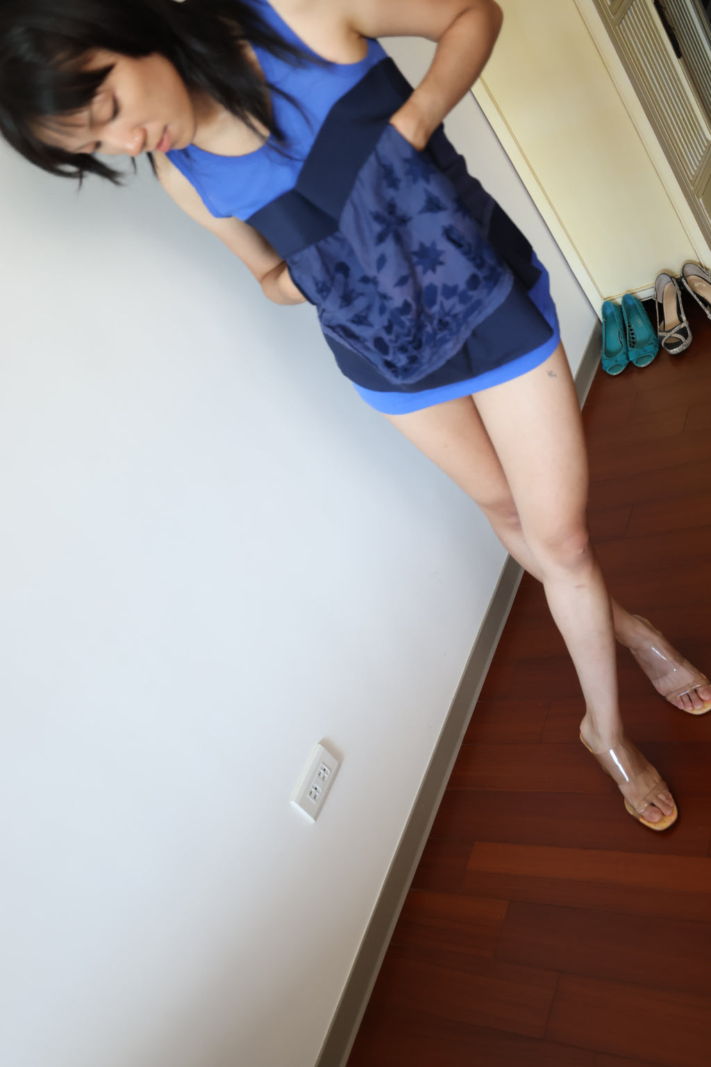 Vivienne Tam Blue Short Skirt