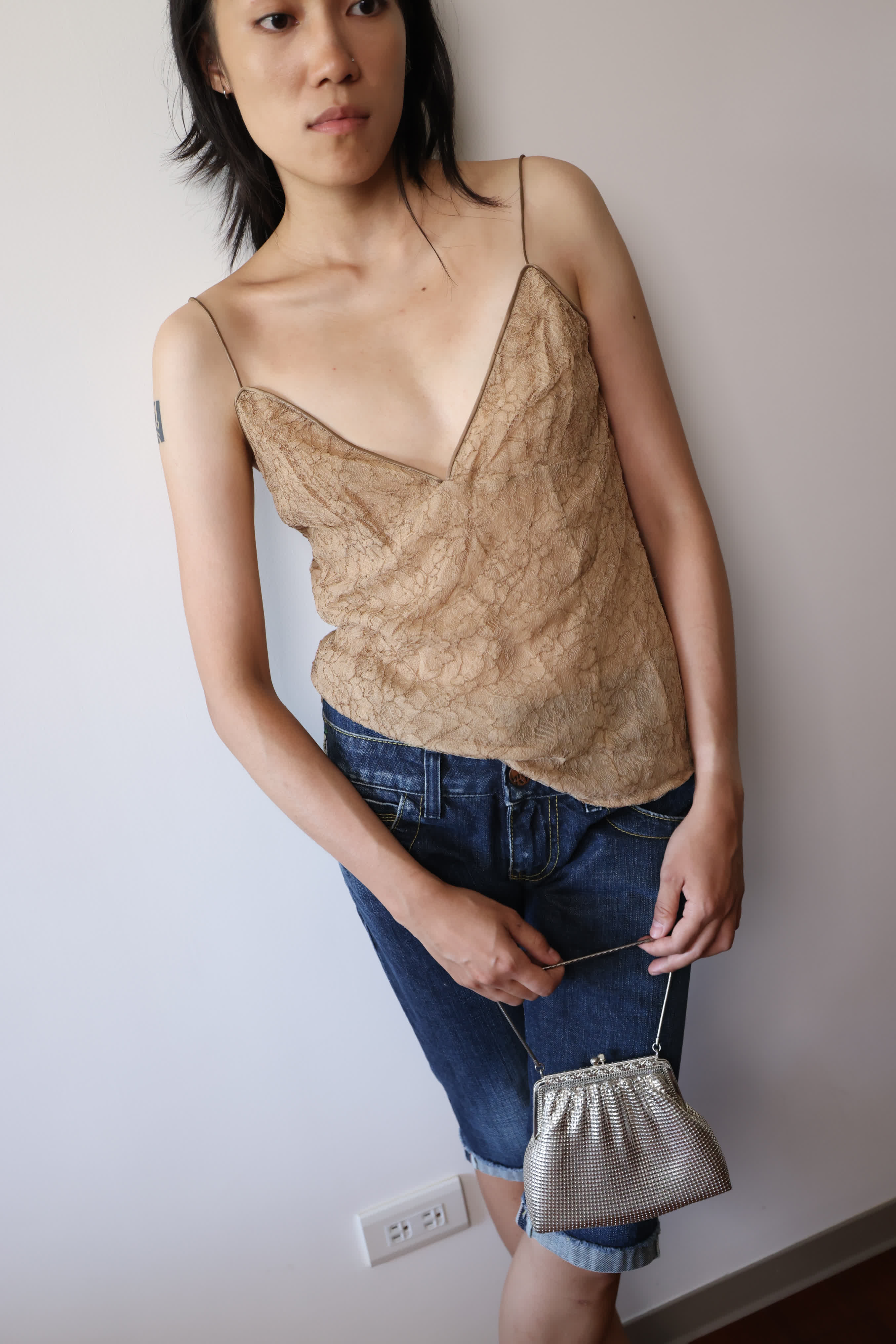 Genny Nude Lace Cami Top