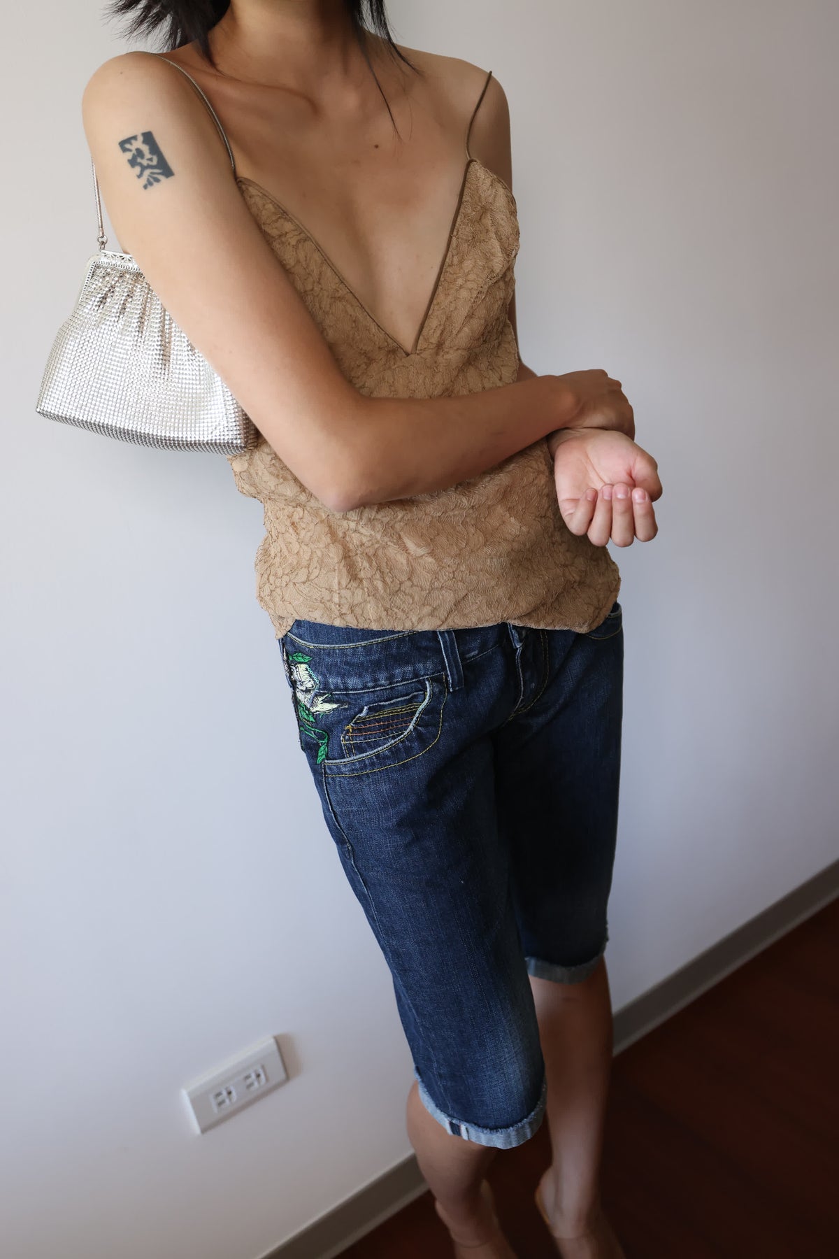 Genny Nude Lace Cami Top