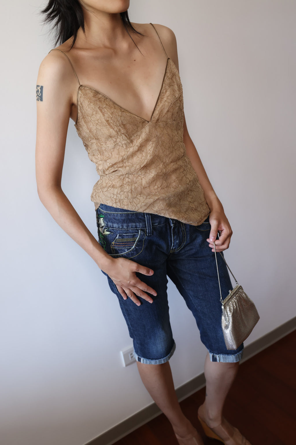 Genny Nude Lace Cami Top