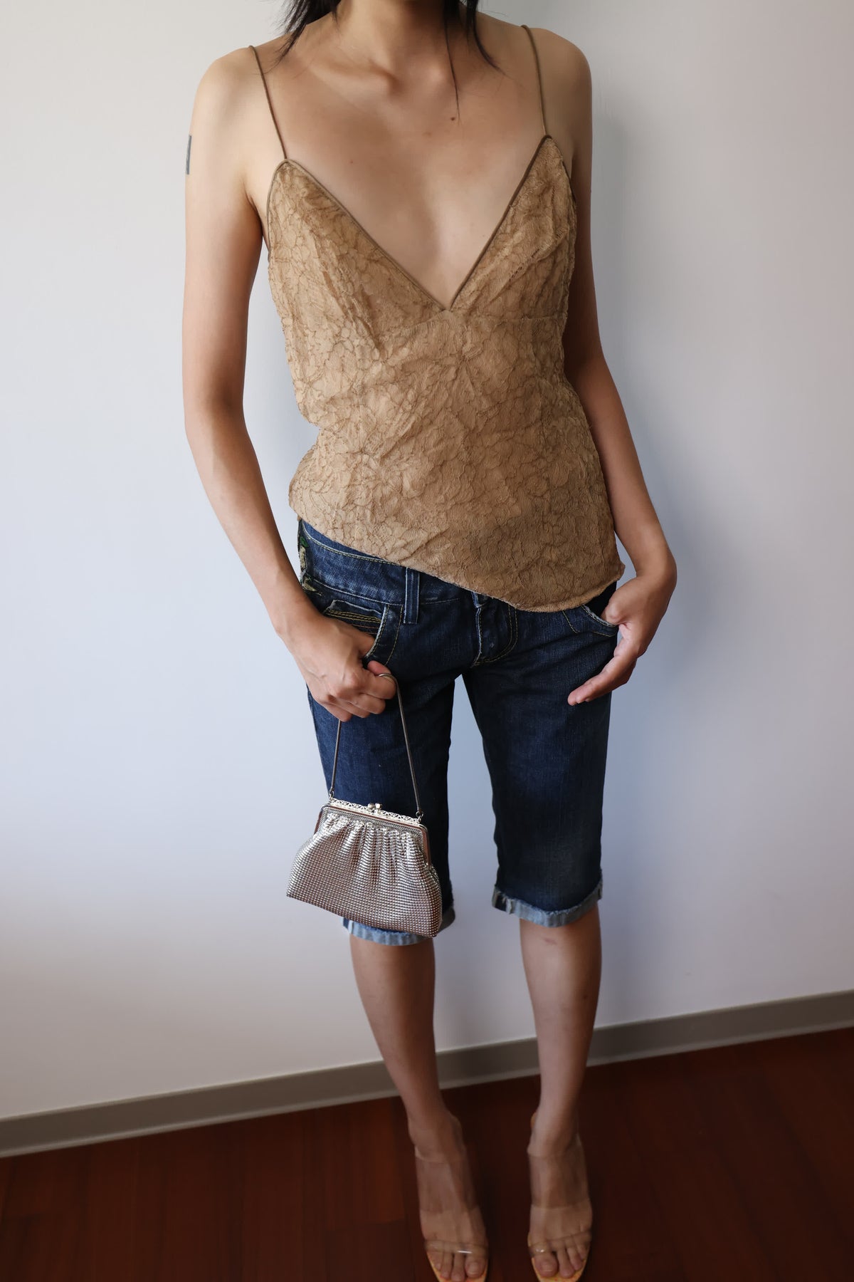 Genny Nude Lace Cami Top