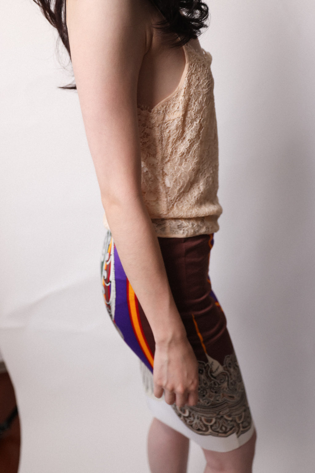 Gianfranco Ferre Cotton Vintage Print Skirt