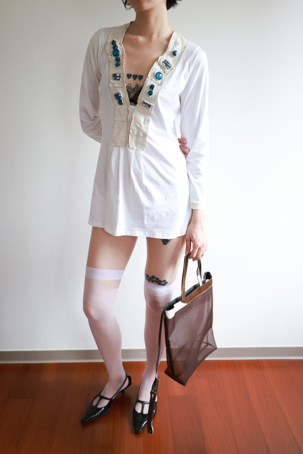 Schumacher Jewel-Embellished V-Neck Top