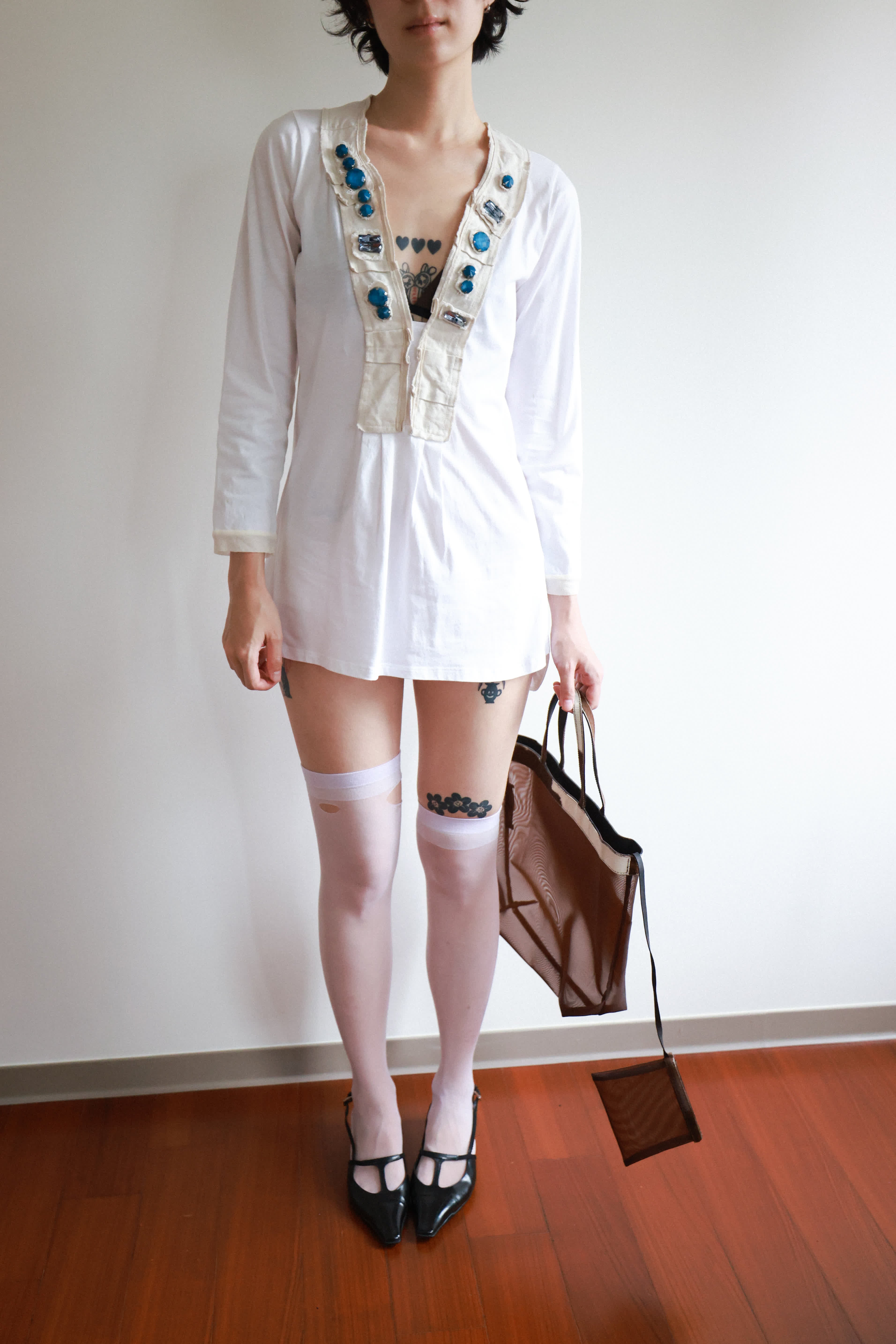 Schumacher Jewel-Embellished V-Neck Top