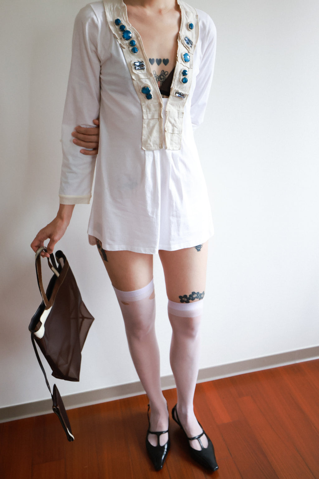 Schumacher Jewel-Embellished V-Neck Top