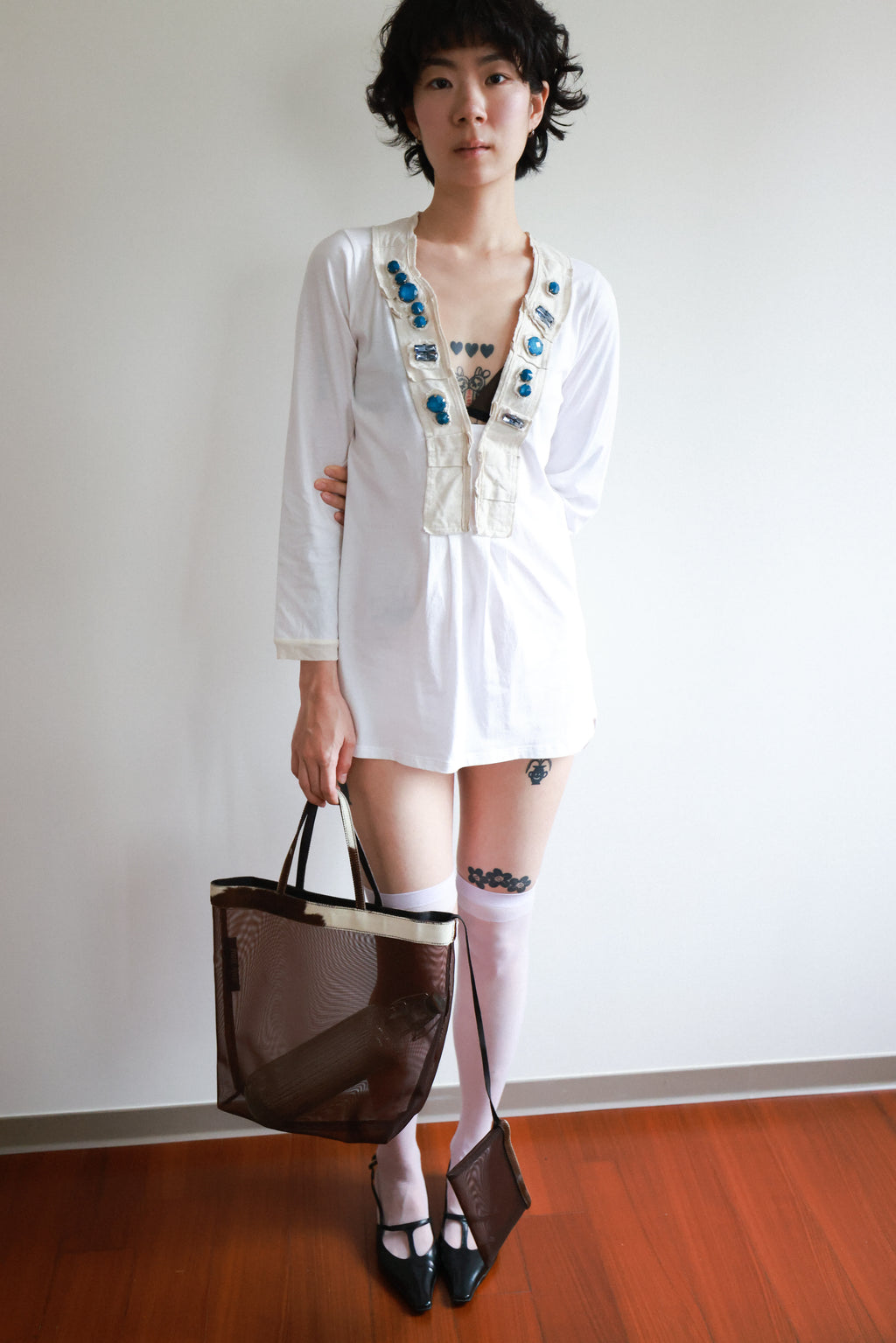Schumacher Jewel-Embellished V-Neck Top