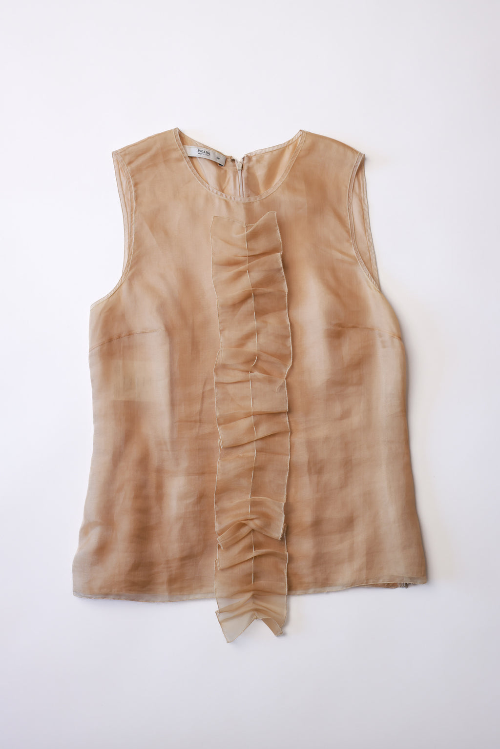 PRADA 2002 SS Collection - Beige Silk Blouse