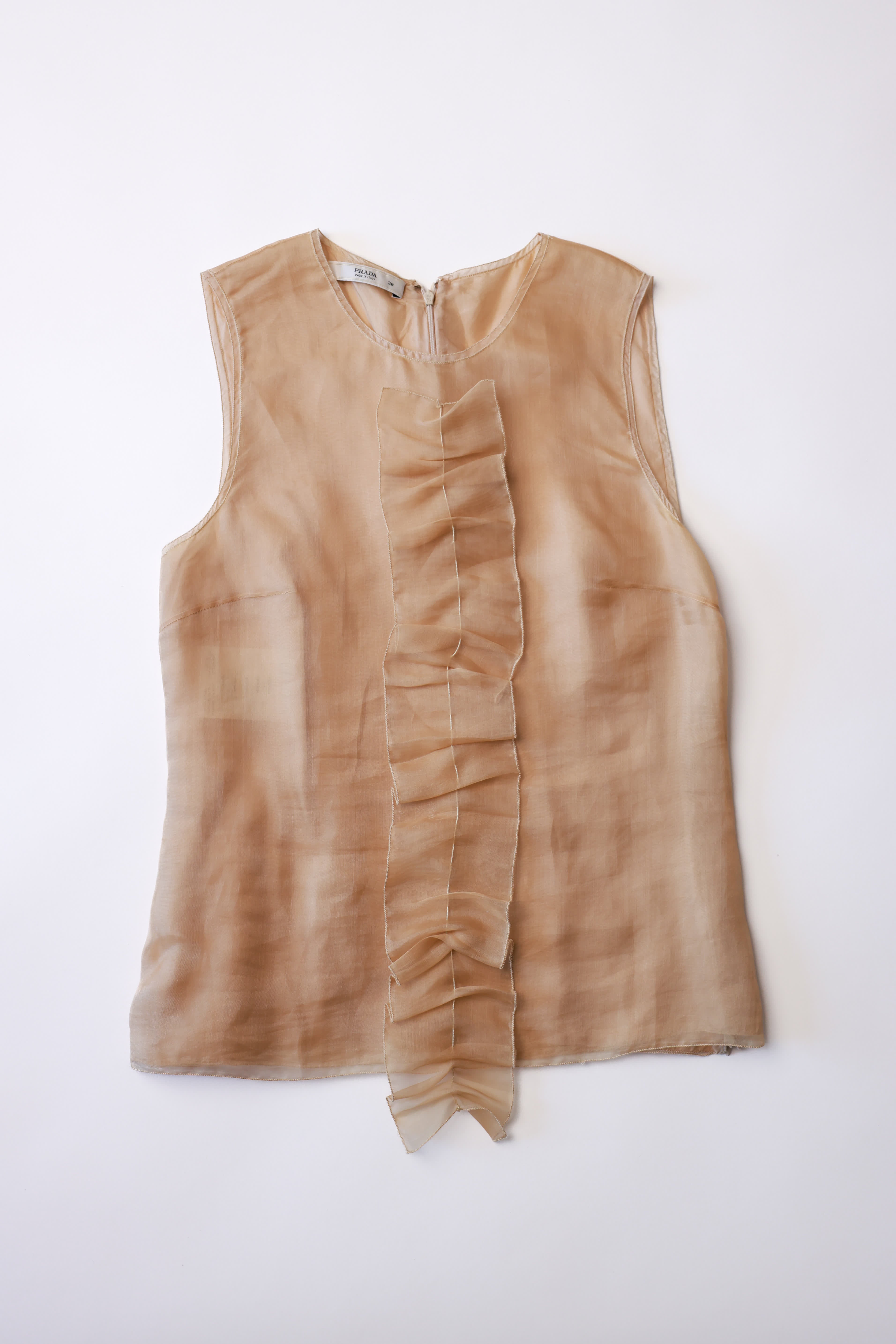 PRADA 2002 SS Collection - Beige Silk Blouse