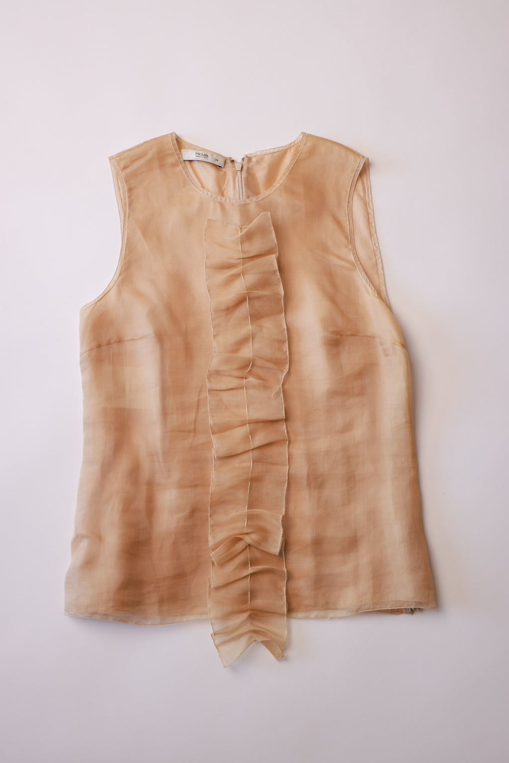 PRADA 2002 SS Collection - Beige Silk Blouse