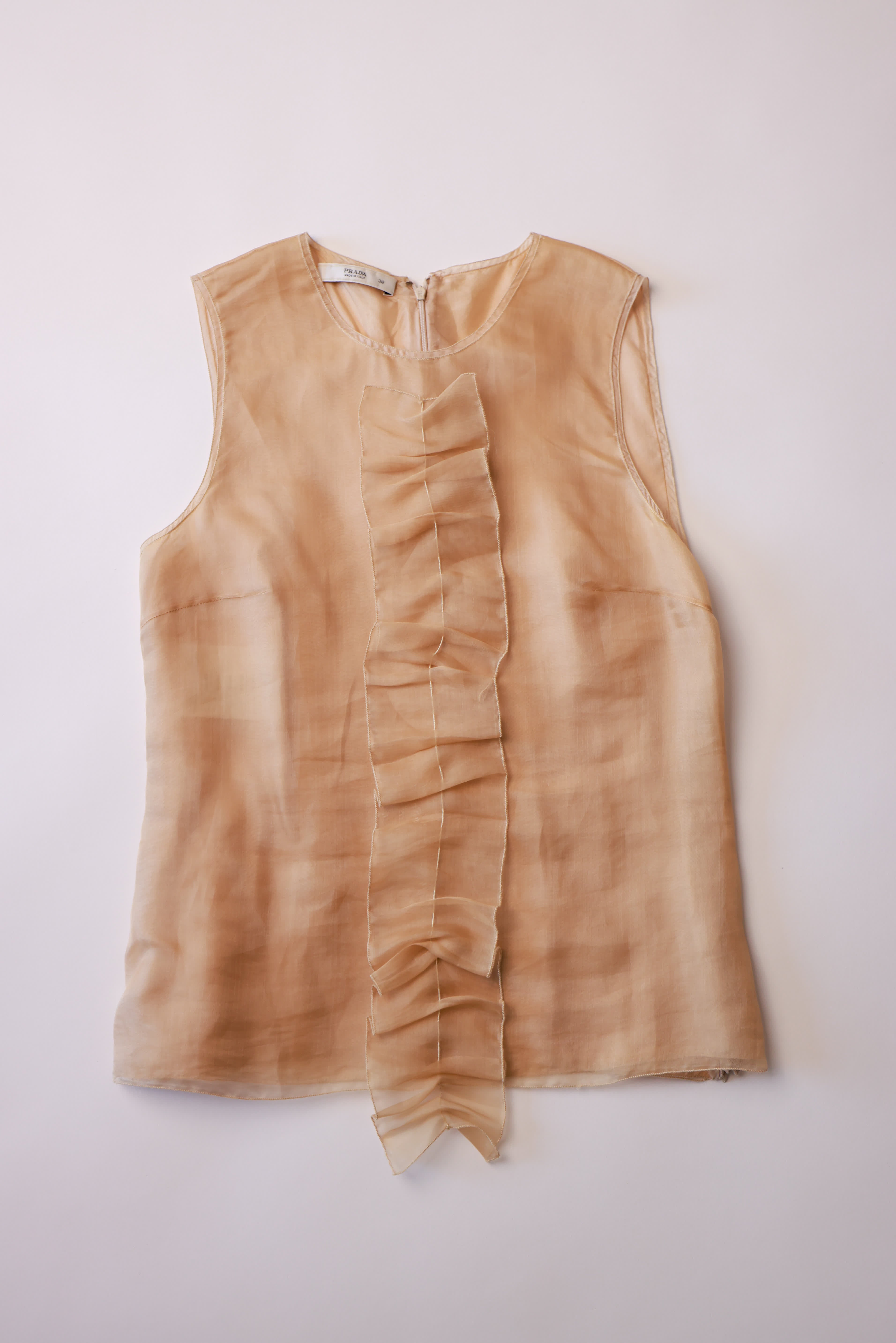 PRADA 2002 SS Collection - Beige Silk Blouse