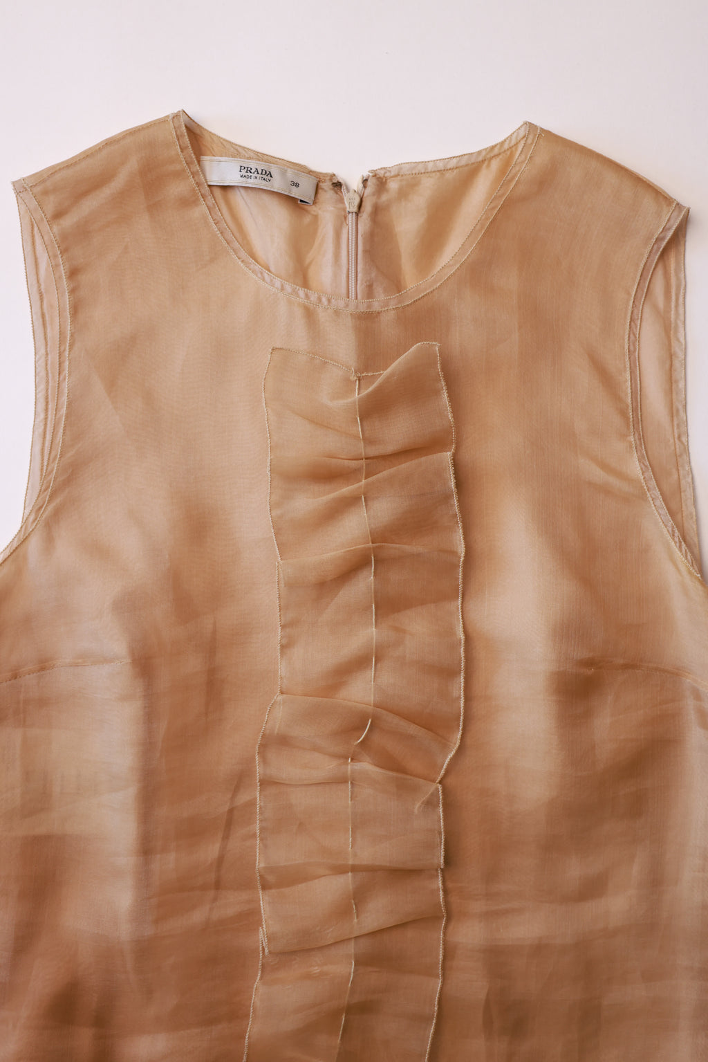 PRADA 2002 SS Collection - Beige Silk Blouse
