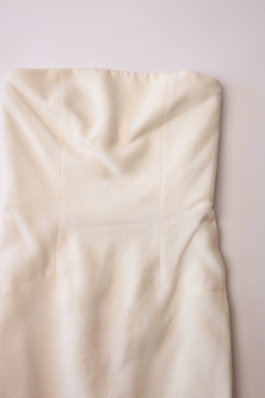 Jean-Louis Scherrer Off-the-Shoulder Cotton-Linen Dress in Off-White
