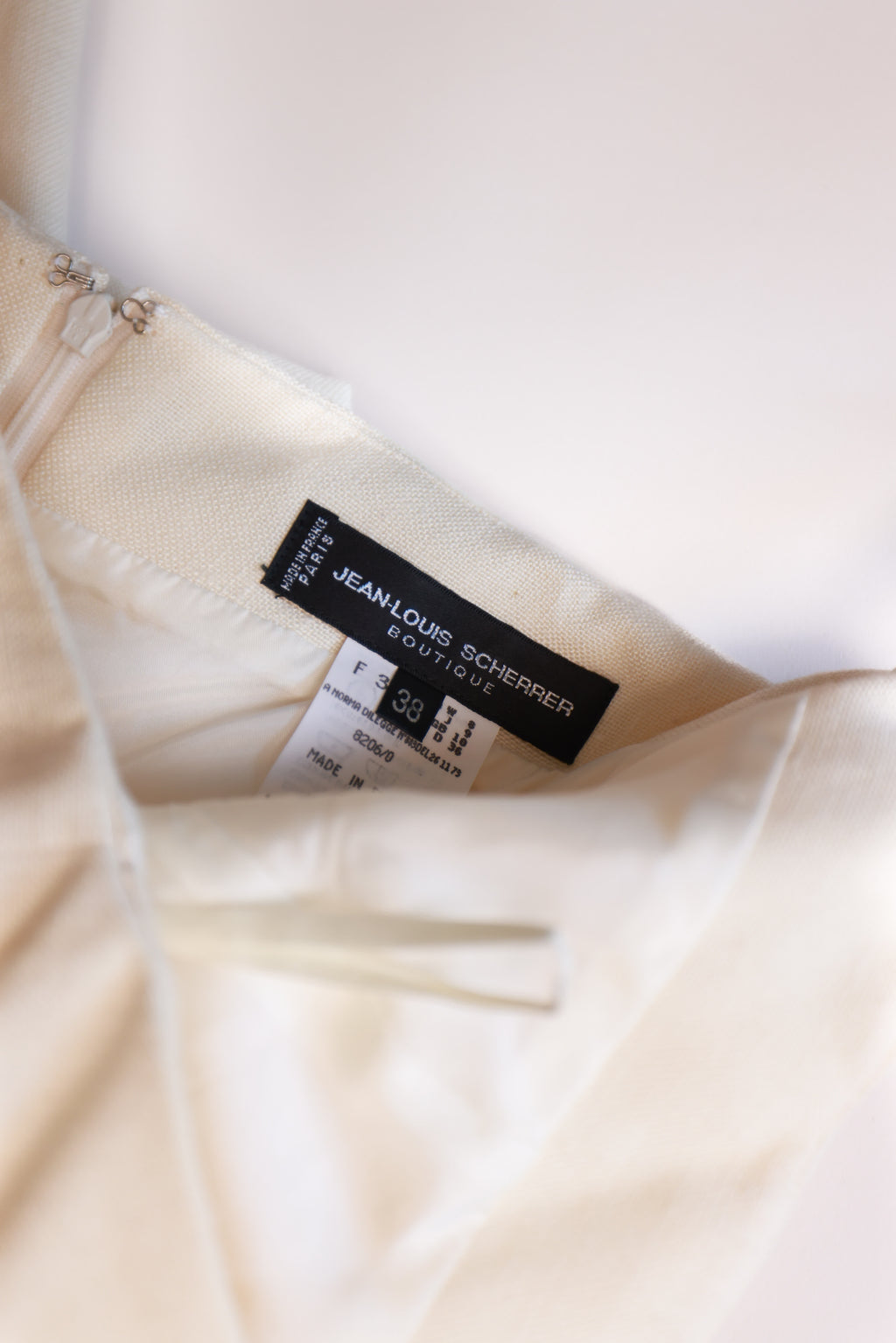 Jean-Louis Scherrer Off-the-Shoulder Cotton-Linen Dress in Off-White