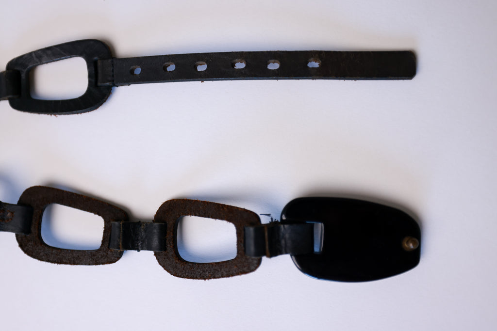 Leather Belt with Round Ring Buckle
