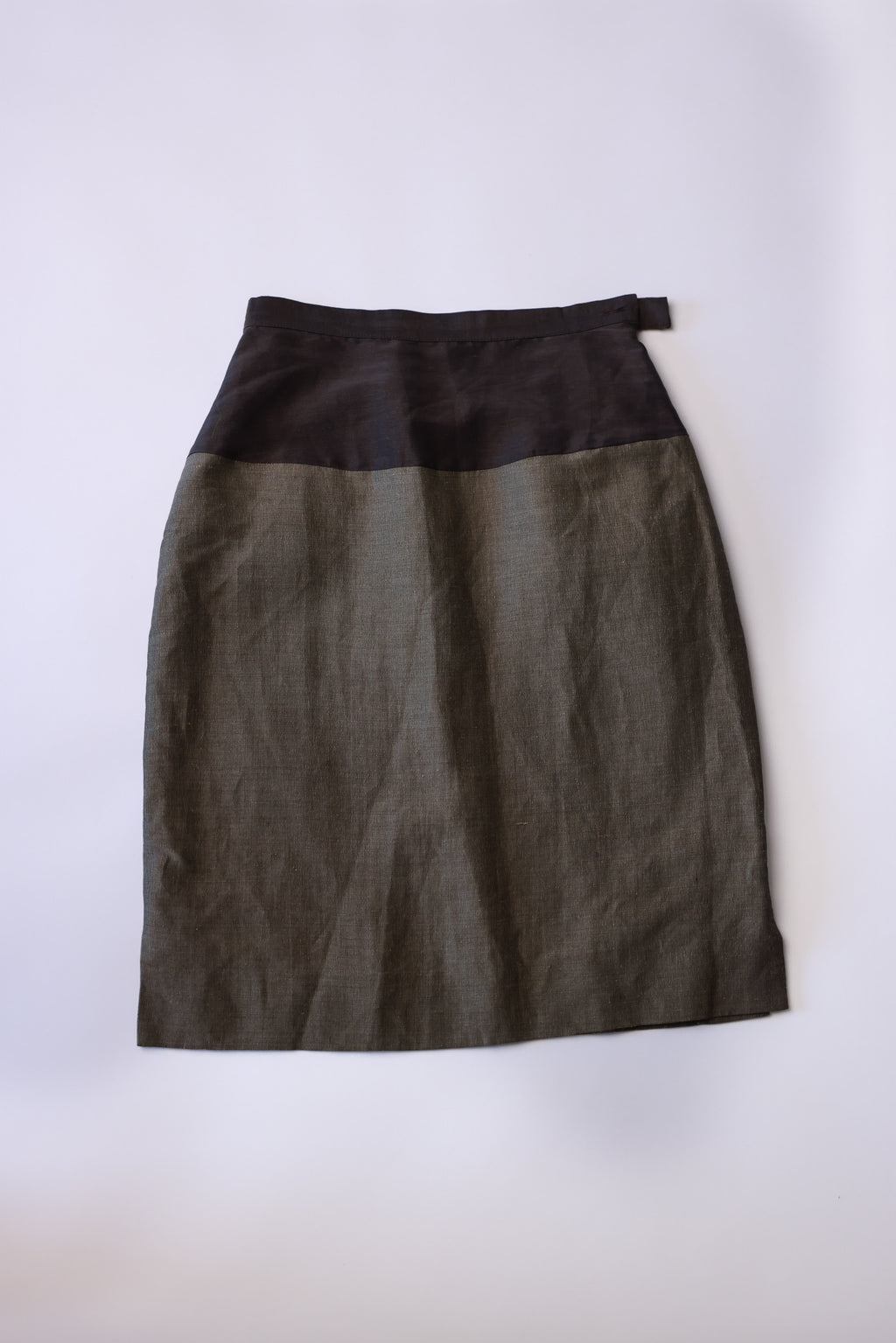 Gianfranco Ferré Two-Tone Color-Block Silk Skirt