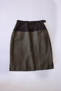 Gianfranco Ferré Two-Tone Color-Block Silk Skirt