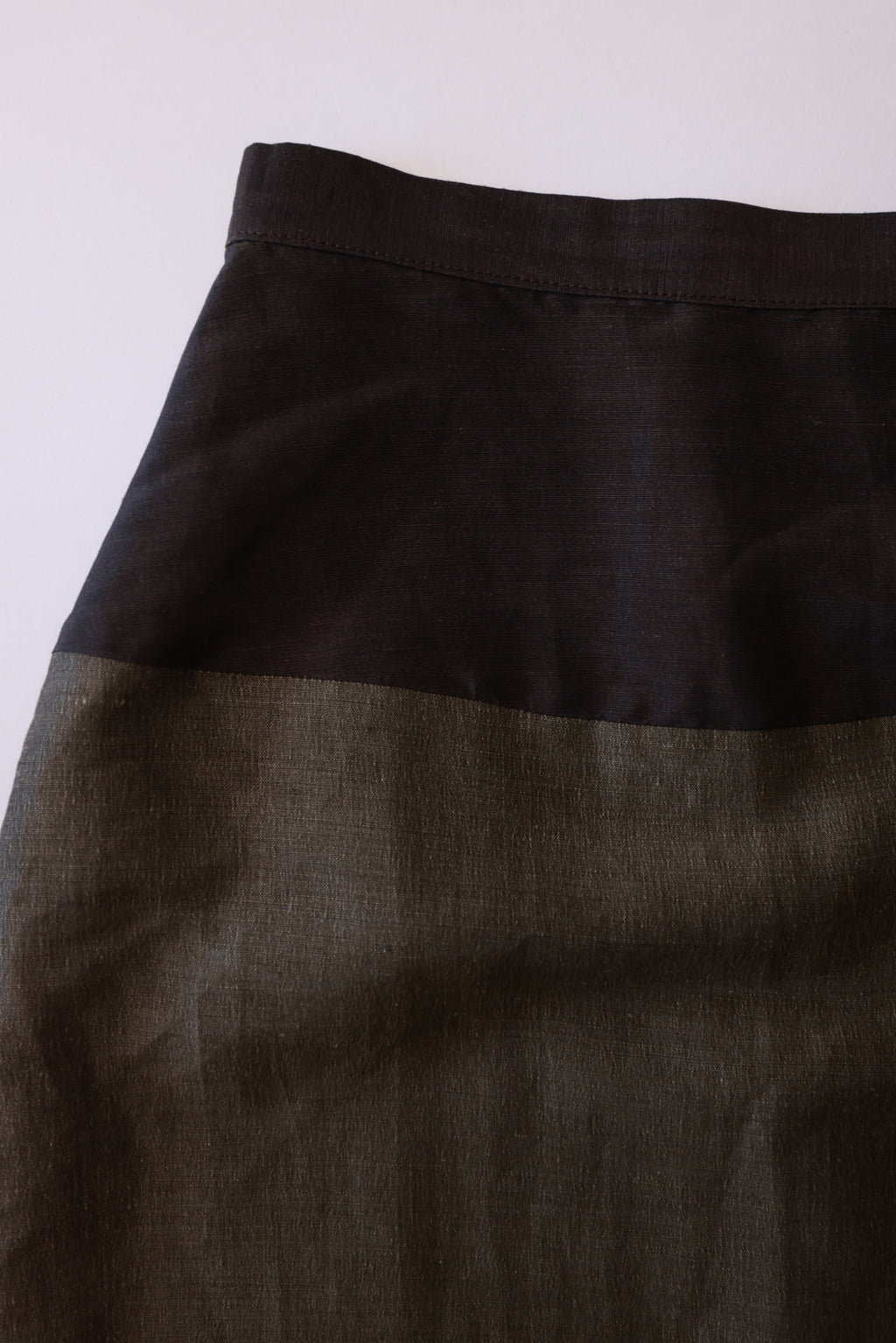 Gianfranco Ferré Two-Tone Color-Block Silk Skirt
