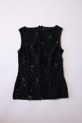 Dolce & Gabbana Black Sheer Lace Sleeveless Top