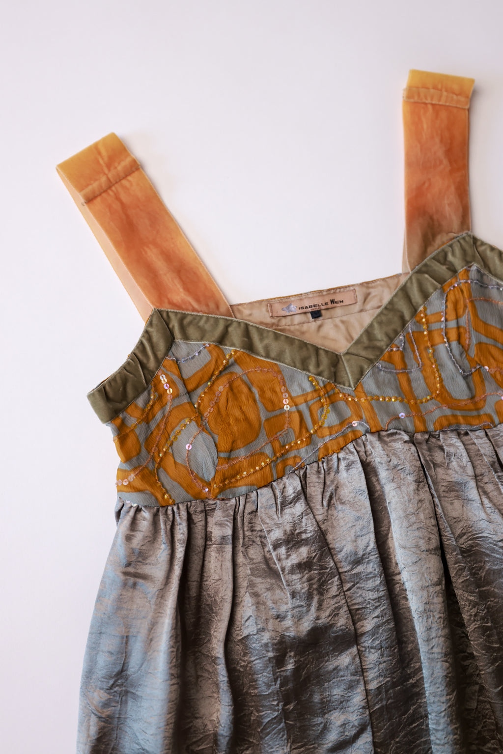 Isabelle Wen Metallic Sequined Camisole Tank Top
