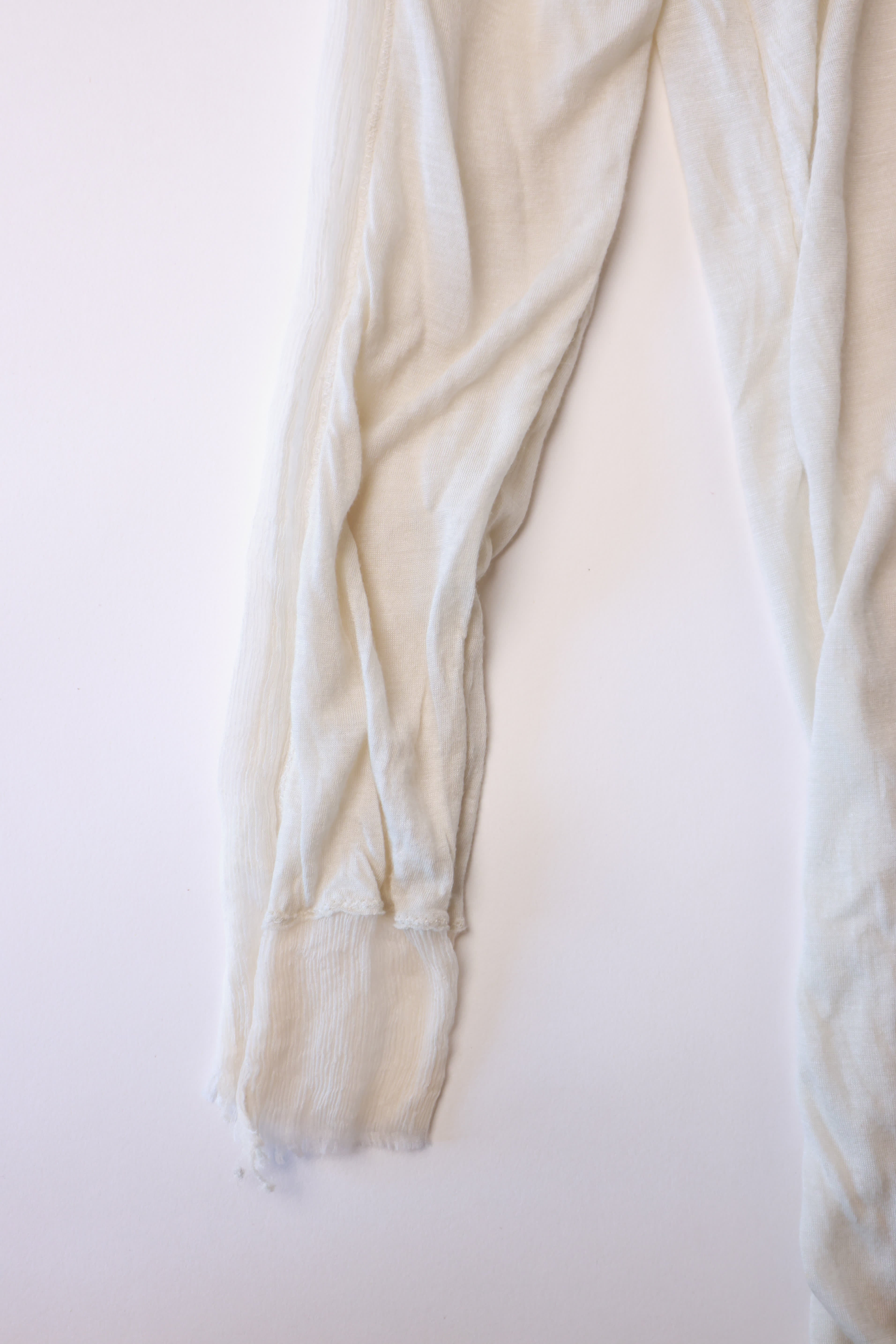 Jamei Chen Sheer White Silk Overlay Top