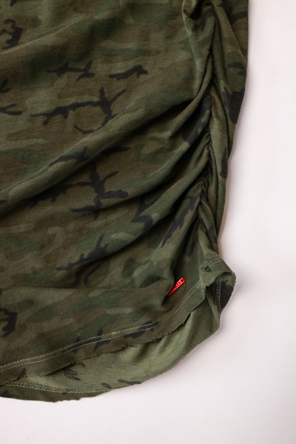 n: PHILANTHROPY Camouflage Ruched Sleeveless Dress