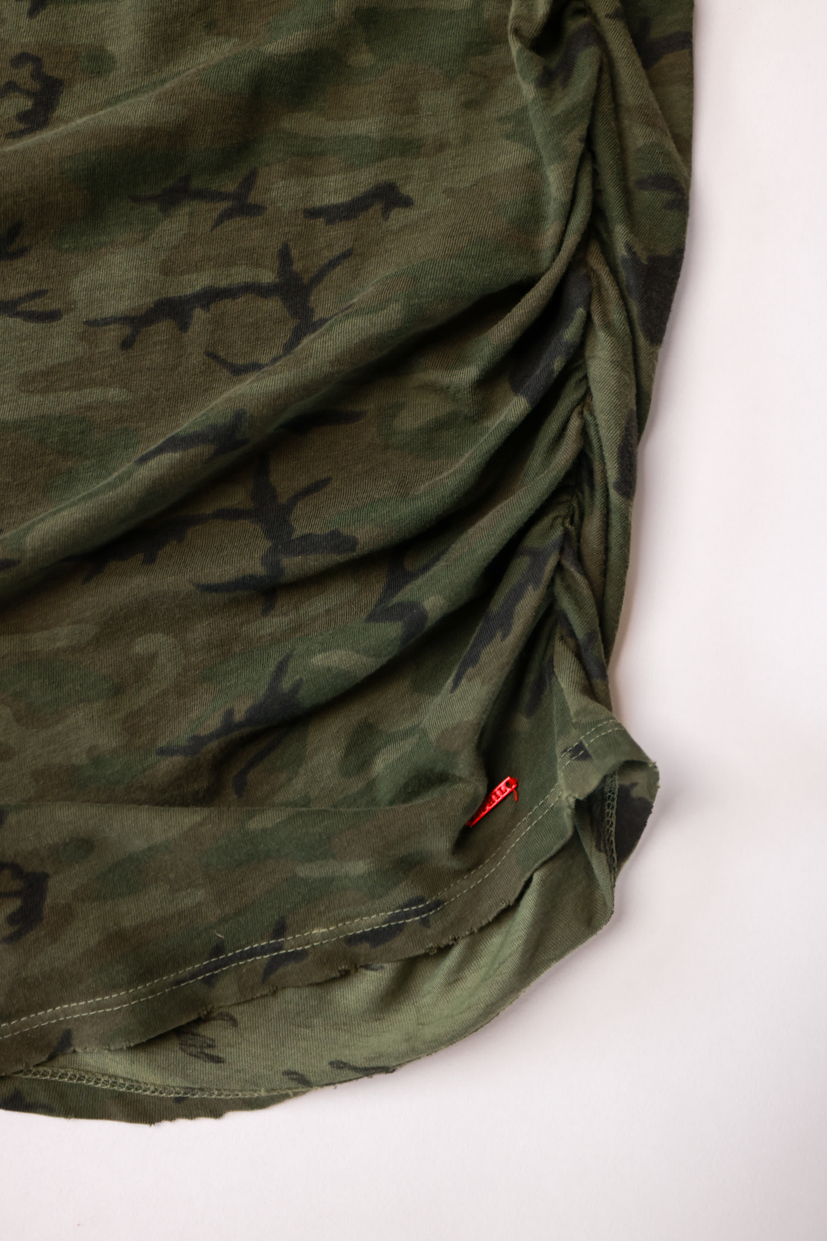 n: PHILANTHROPY Camouflage Ruched Sleeveless Dress