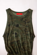 n: PHILANTHROPY Camouflage Ruched Sleeveless Dress
