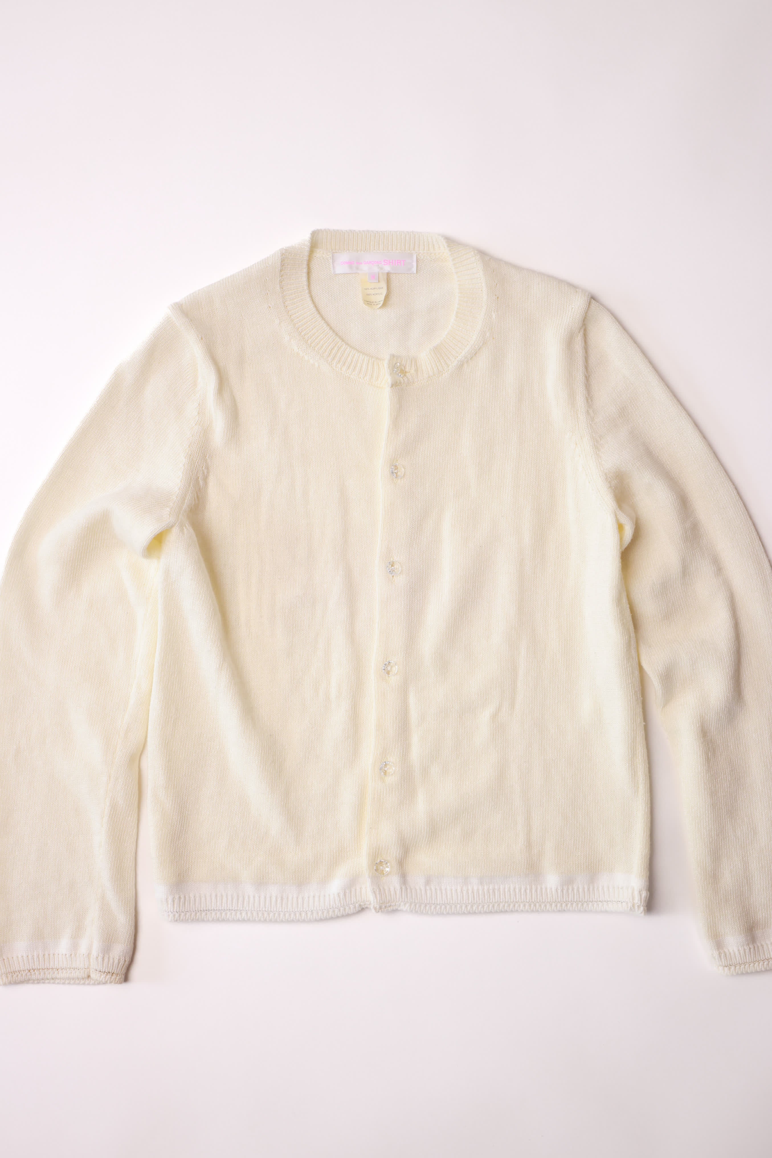 Comme des Garçons Off-White Knit Cardigan
