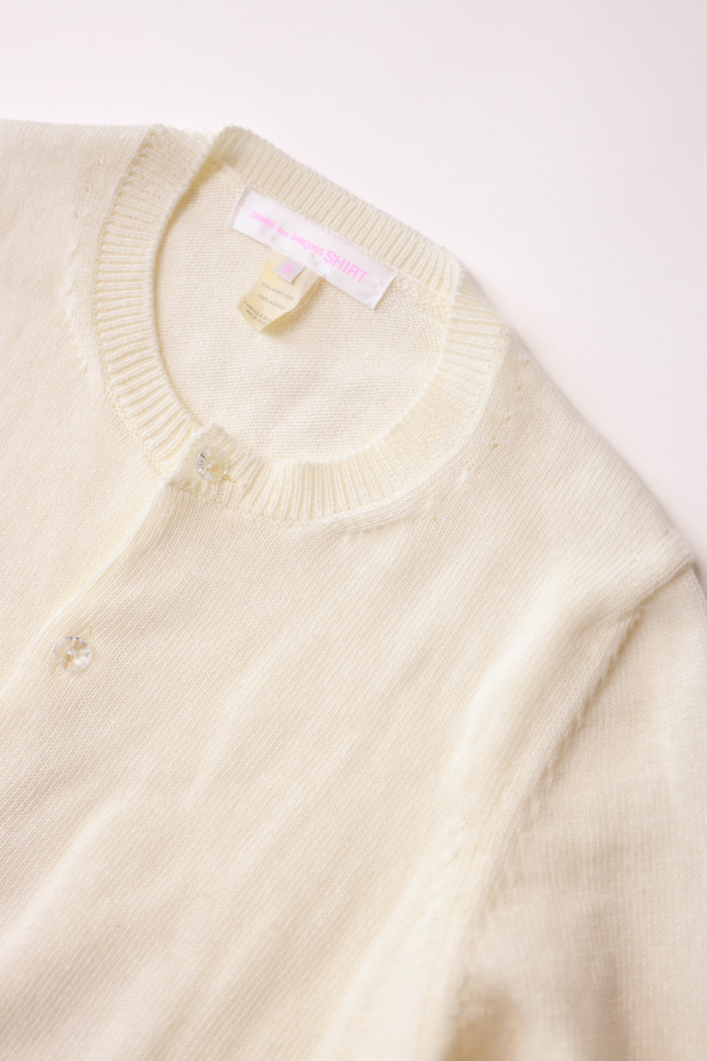 Comme des Garçons Off-White Knit Cardigan