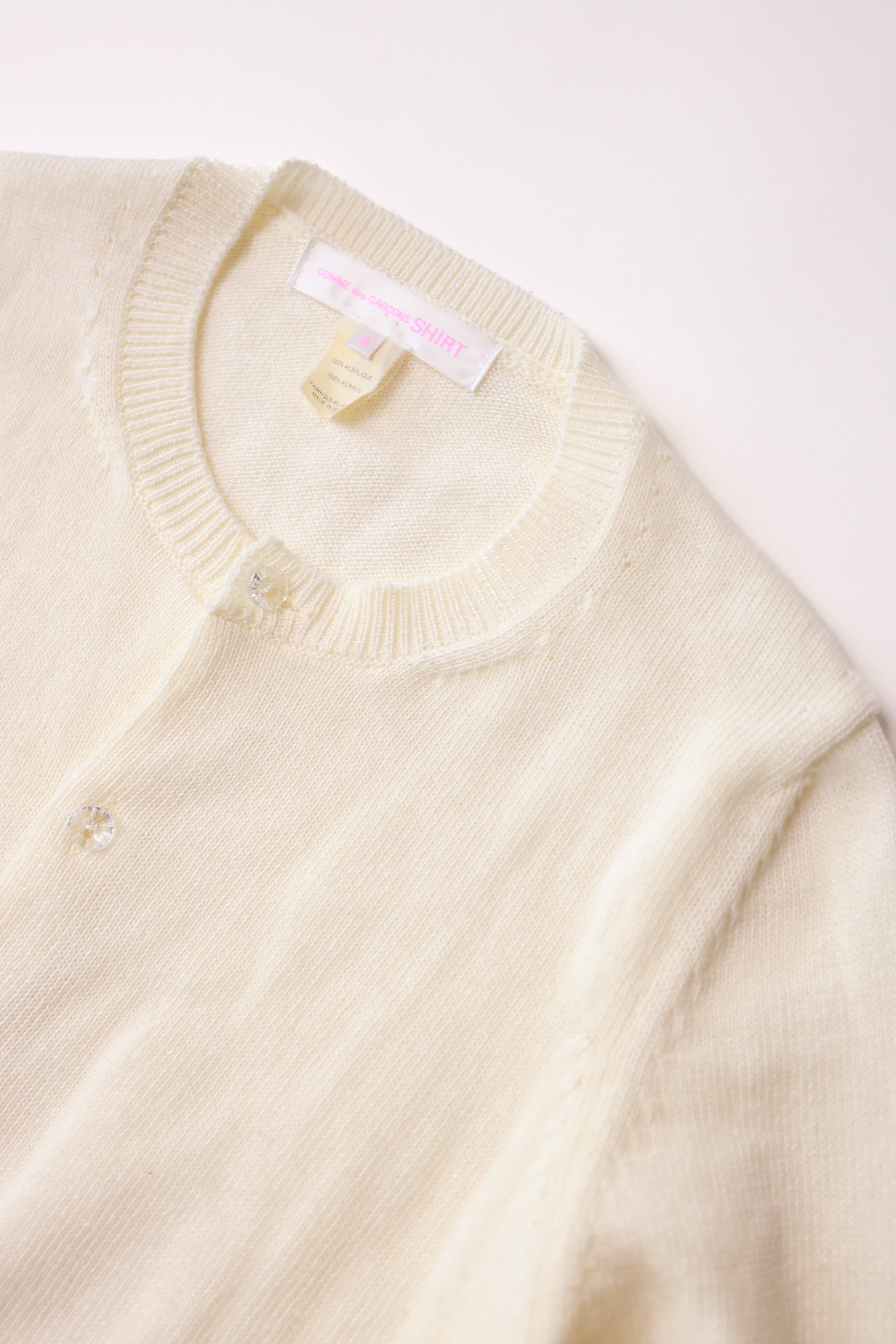 Comme des Garçons Off-White Knit Cardigan