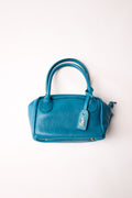 Romeo Gigli Teal Blue Leather Handbag