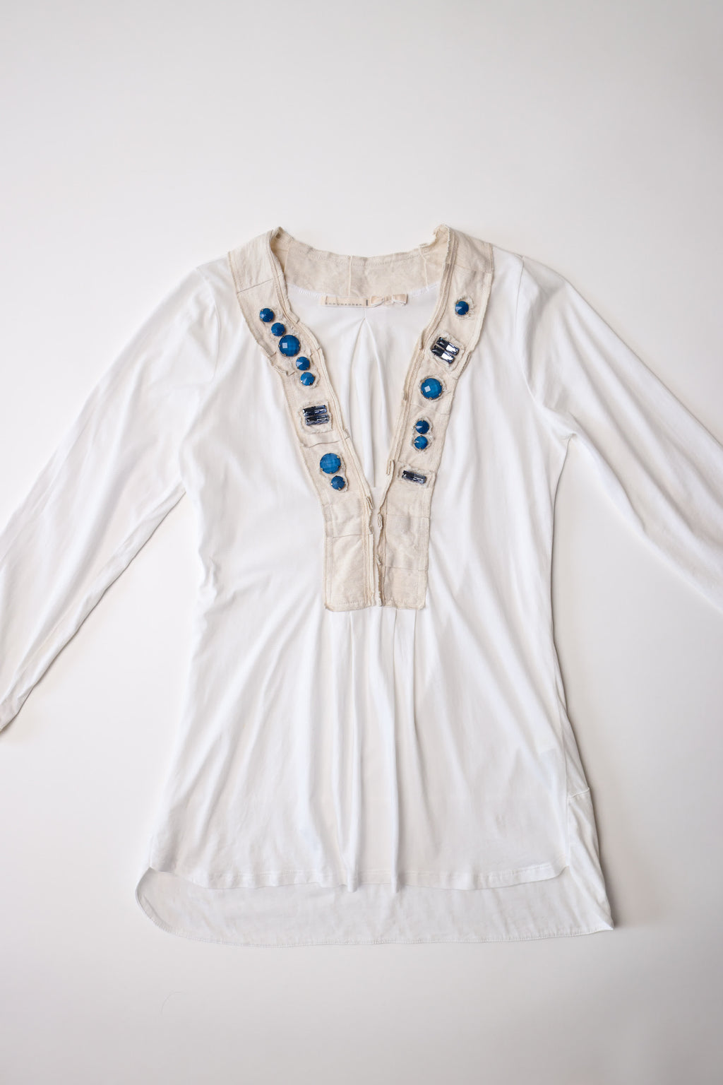 Schumacher Jewel-Embellished V-Neck Top