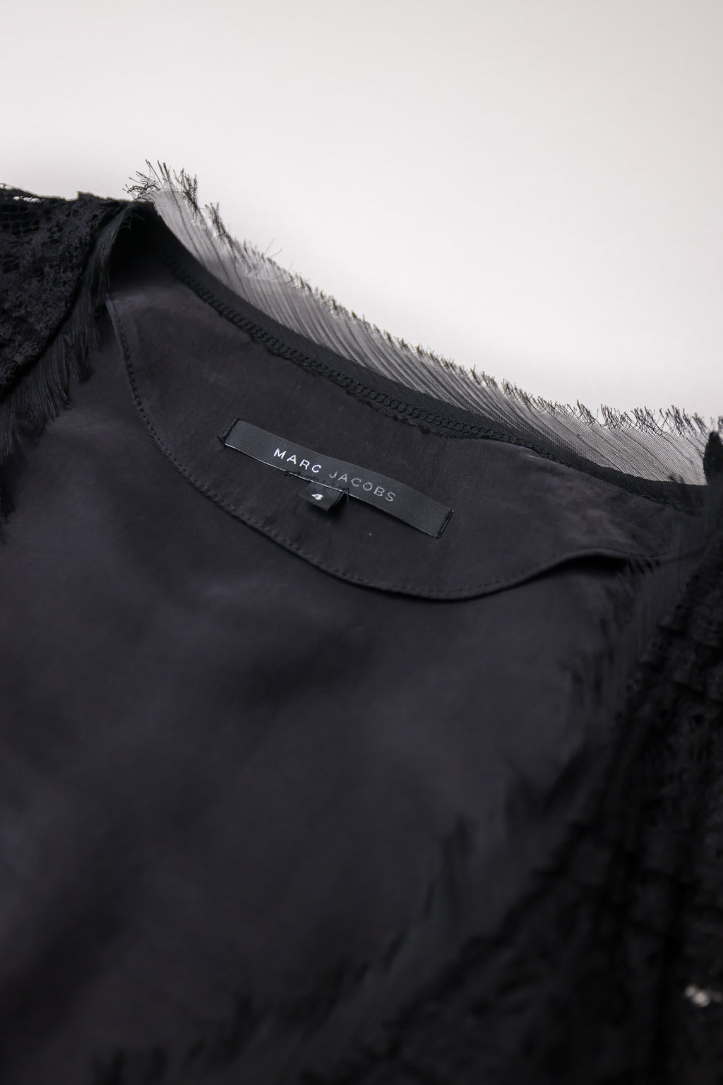 Marc Jacobs Black Lace Cropped Overlay Top