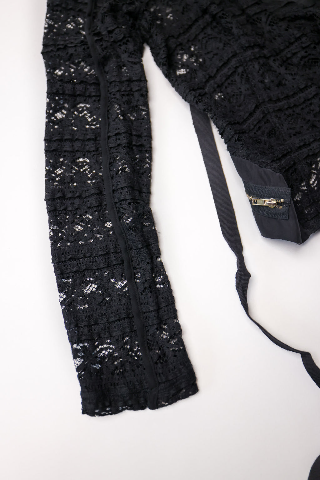 Marc Jacobs Black Lace Cropped Overlay Top