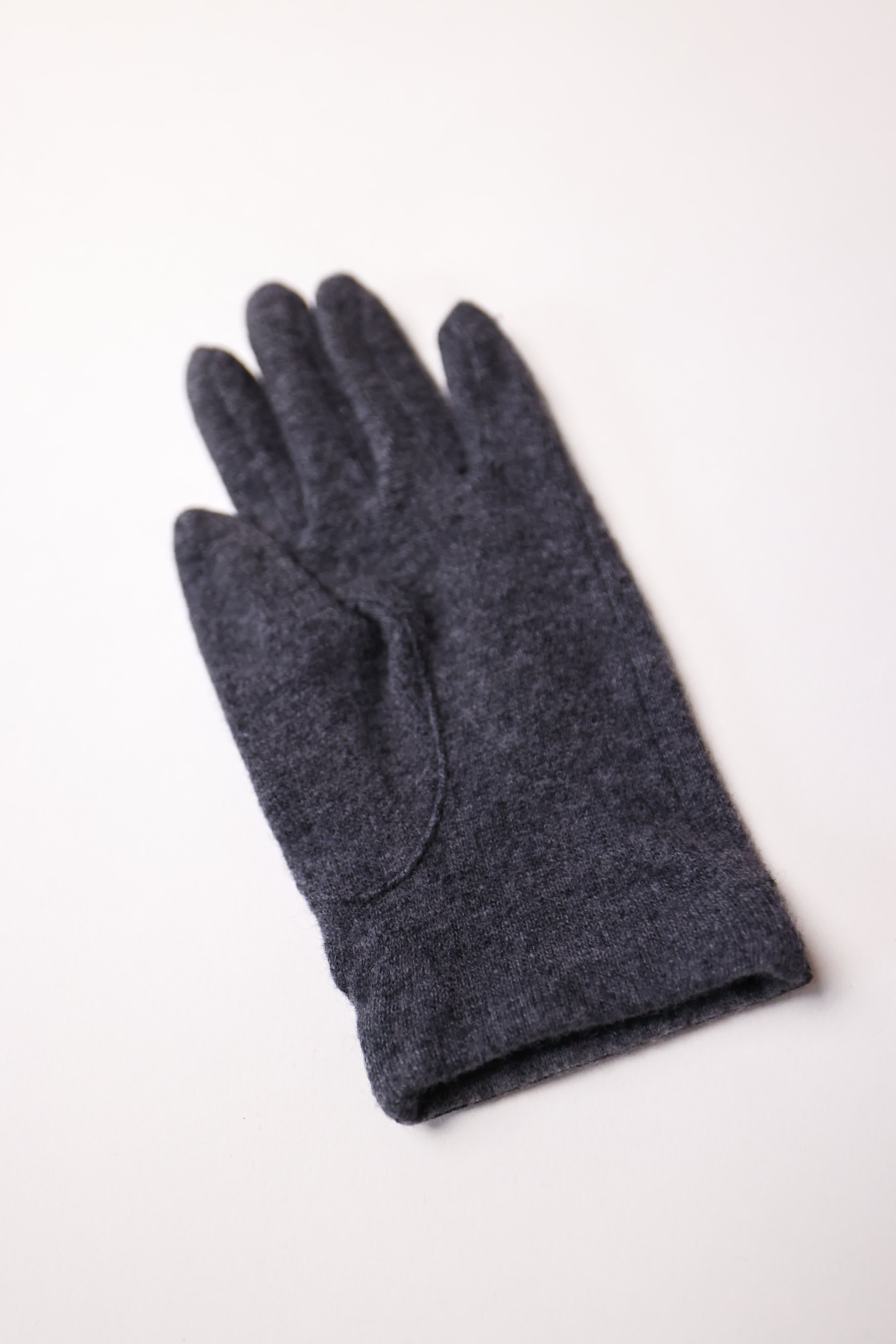 Chloé Classic Grey Knit Short Gloves