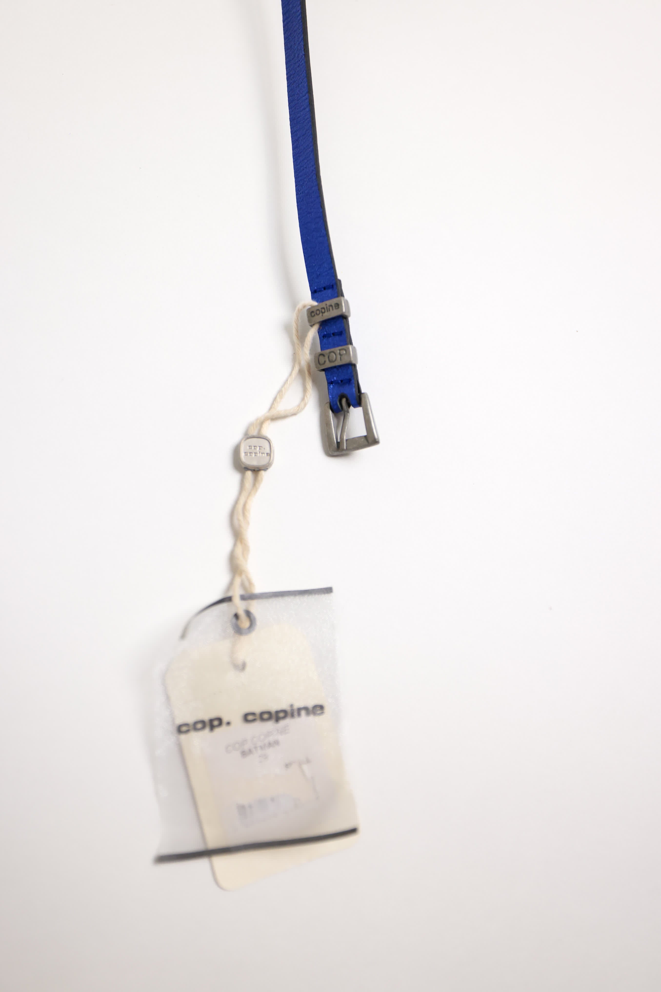 Cop. Copine Electric Blue Slim Leather Belt