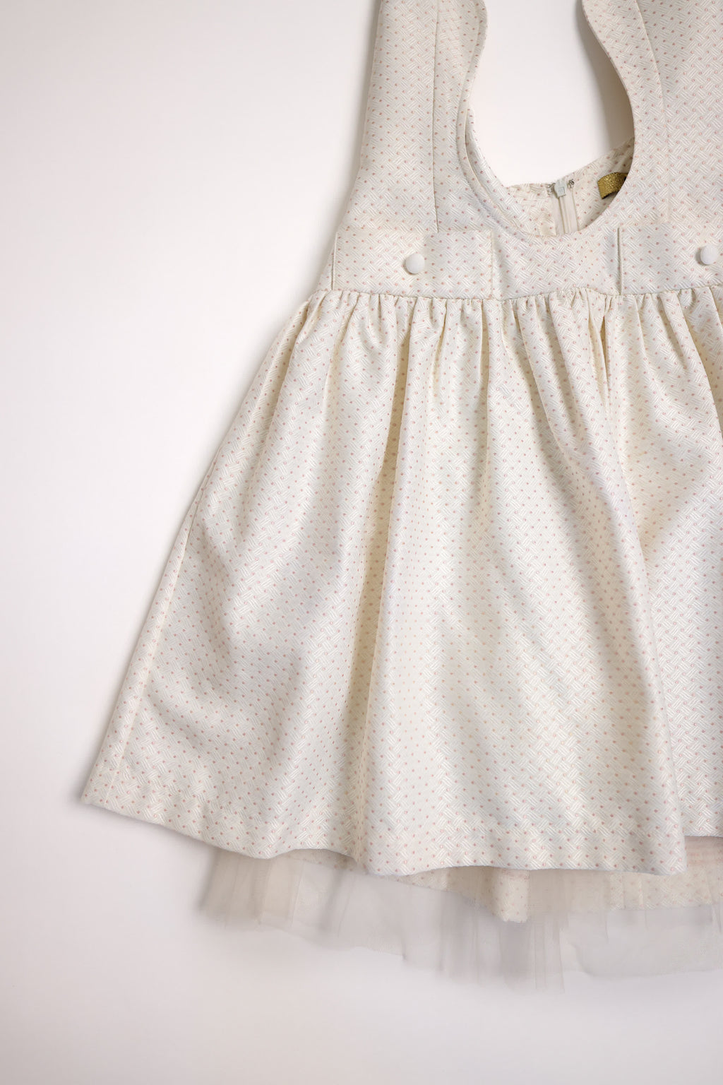 SYST Off-White Halter Neck Tulle Tulle Dress