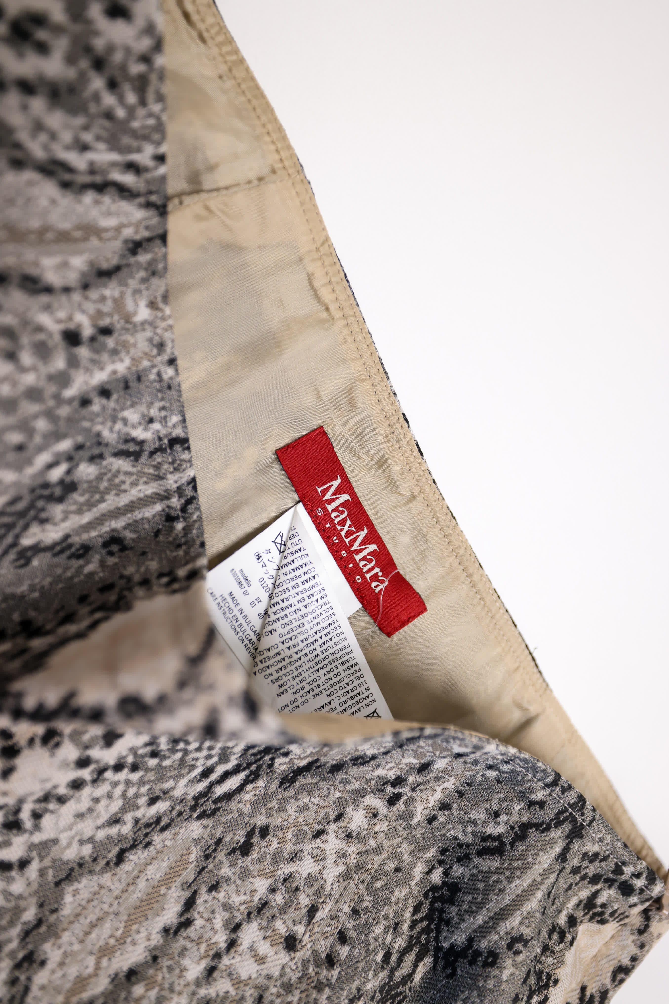 Max Mara Snake-Print Pencil Skirt