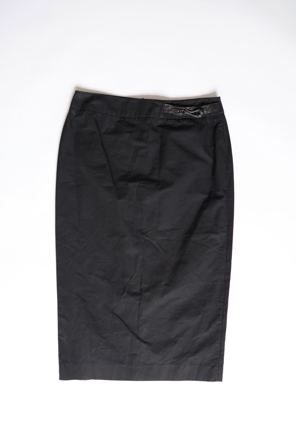 Gucci Black Midi Skirt with Belt