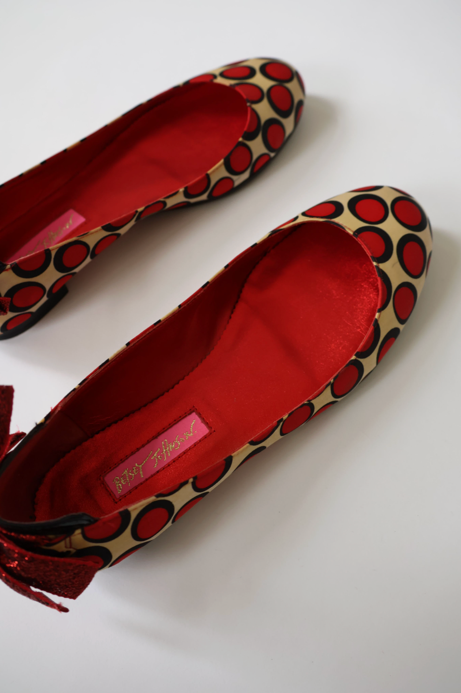 Betsey Johnson Pink Polka Dot Heels