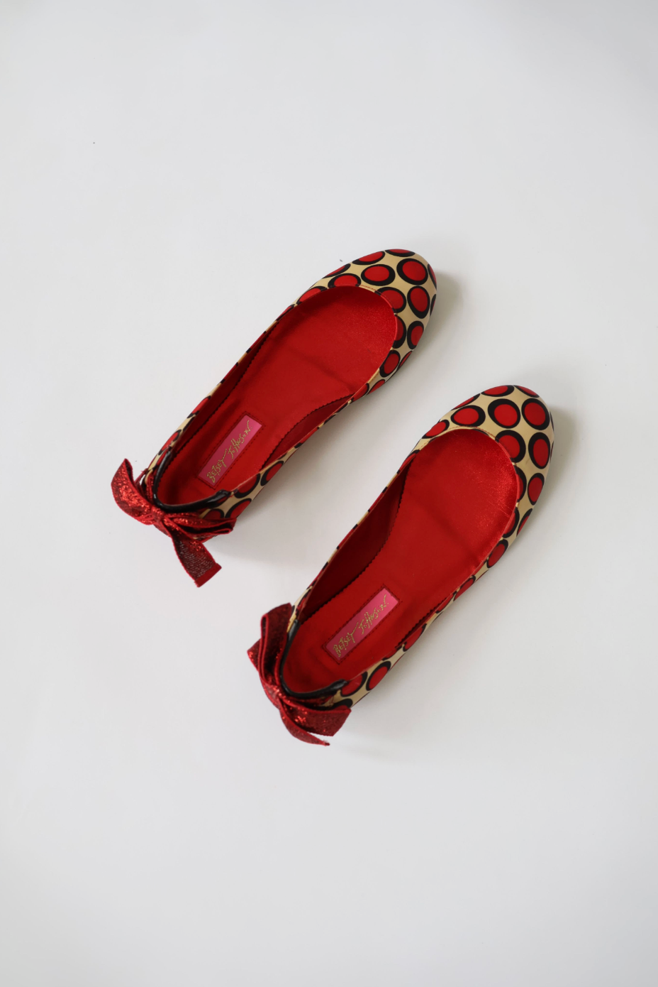 Betsey Johnson Pink Polka Dot Heels