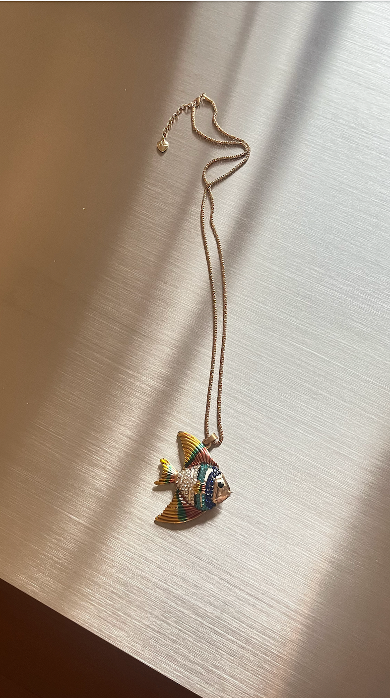 Betsey Johnson Fish Pendant Necklace