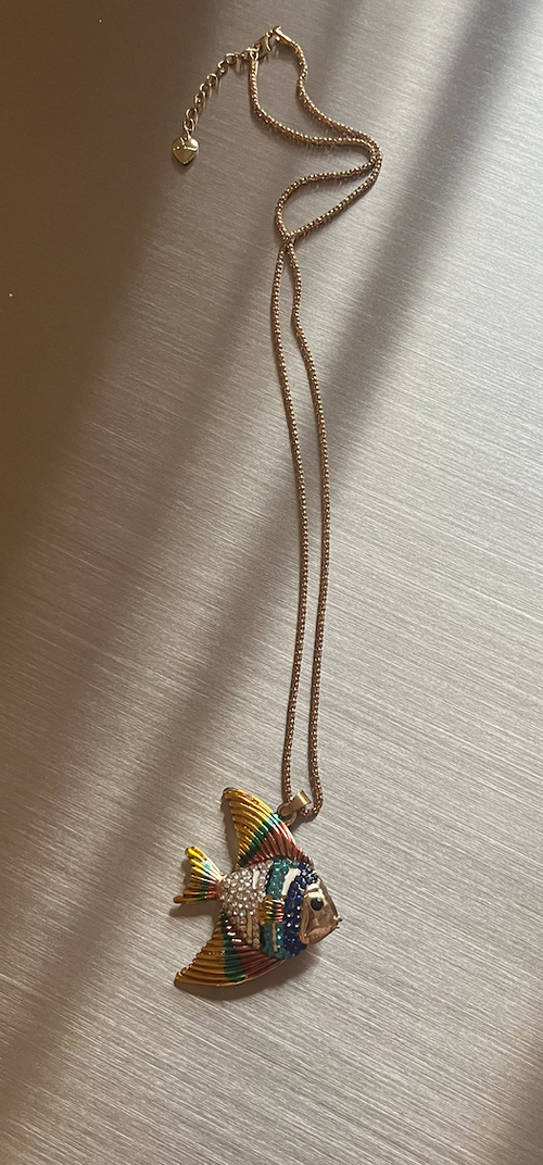 Betsey Johnson Fish Pendant Necklace