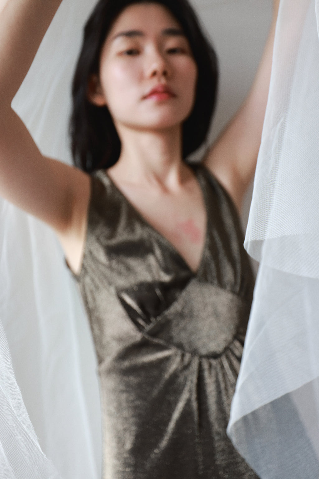 Anna Sui Metallic Lurex Shimmer Dress