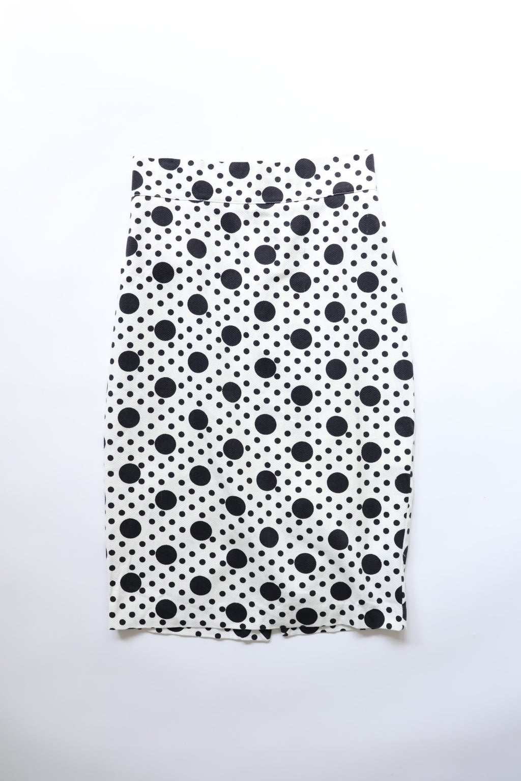 DENNY ROSE Mixed Polka Dot Pencil Midi Skirt
